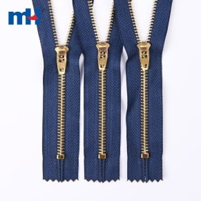 #5 Double Locked Brass Teeth Jeans Zippers